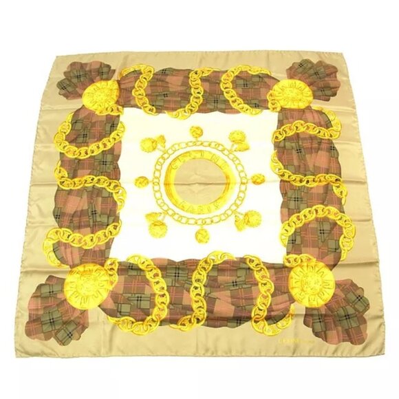 Celine scarf Beige Gold Woman Authentic Used Y1964